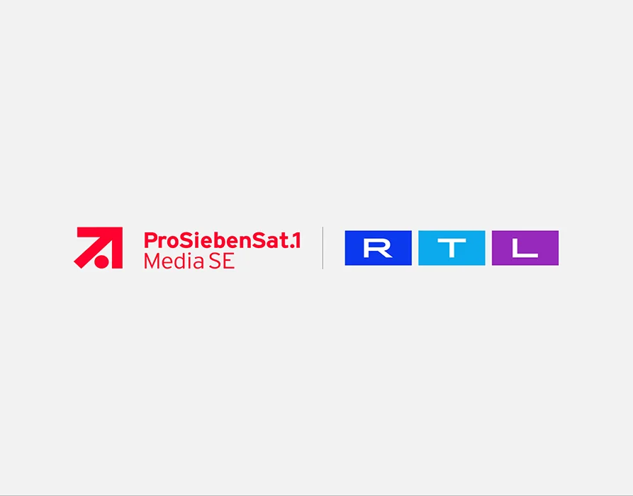 Logos of ProSiebenSat.1 Media SE und RTL (Logo)